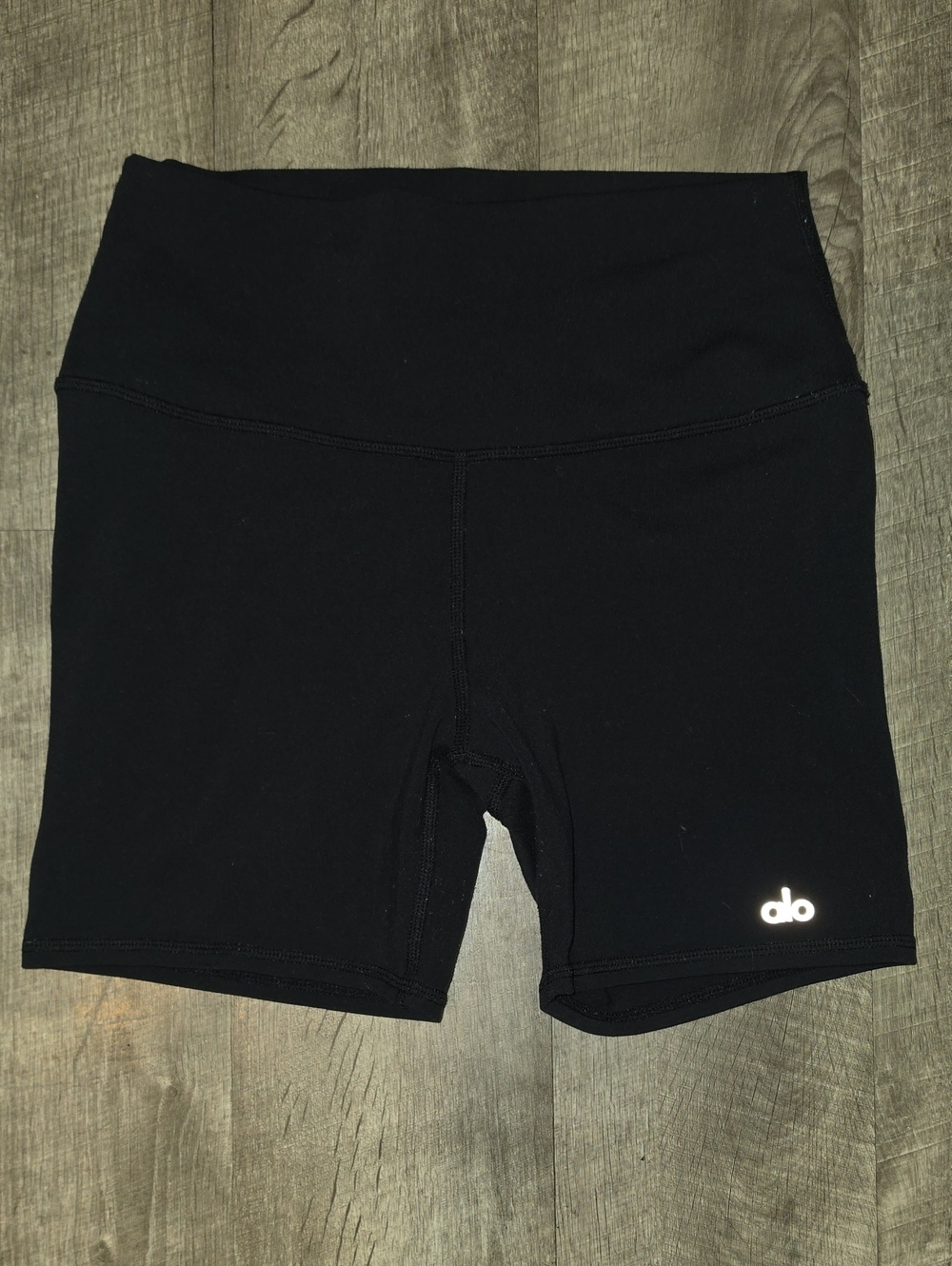 Alo High-Rise Black Bike Shorts